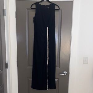 MSK Embellished Black Evening Gown